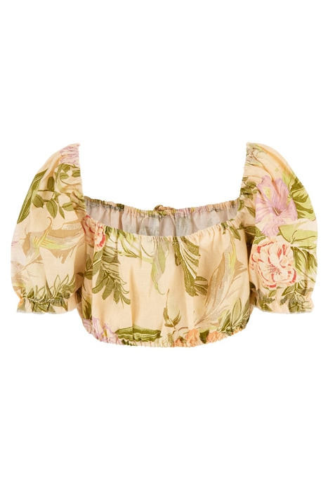 GUESS ECO SS MAYARA PUFF SLV L HEIRLOOM HIBISCUS 4
