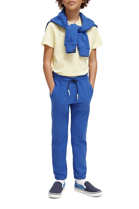BOYS LOGO SWEATPANTS IN ORGANIC COTTON COBALT 3