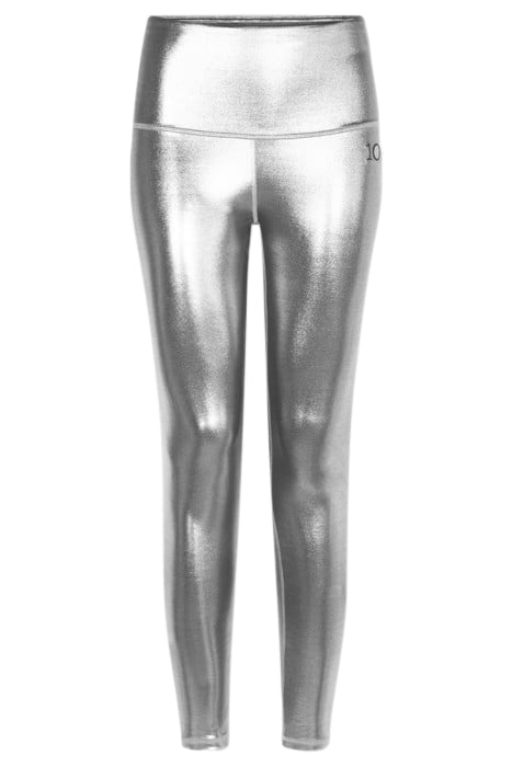 SHINY YOGA LEGGINGS SILVER 3