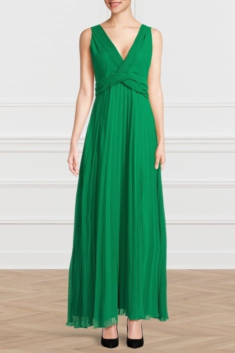 LUCILLE LONG DRESS GREEN MATCHA 1