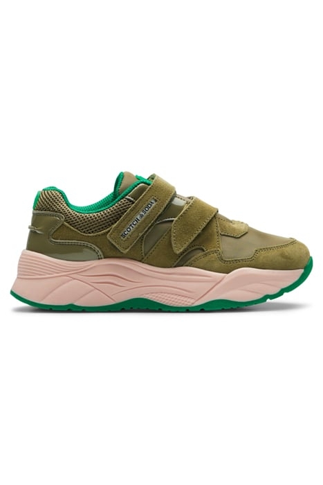 GIRLS CELESTIA VELCRO SNEAKER ARMY GREEN 1