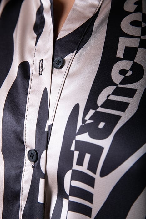 TALIA ZEBRA OVERSIZED BOYFRIEND BLOUSE SAND 5