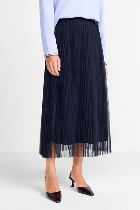 TULLE PLISSEE SKIRT MIDNIGHT BLUE 1
