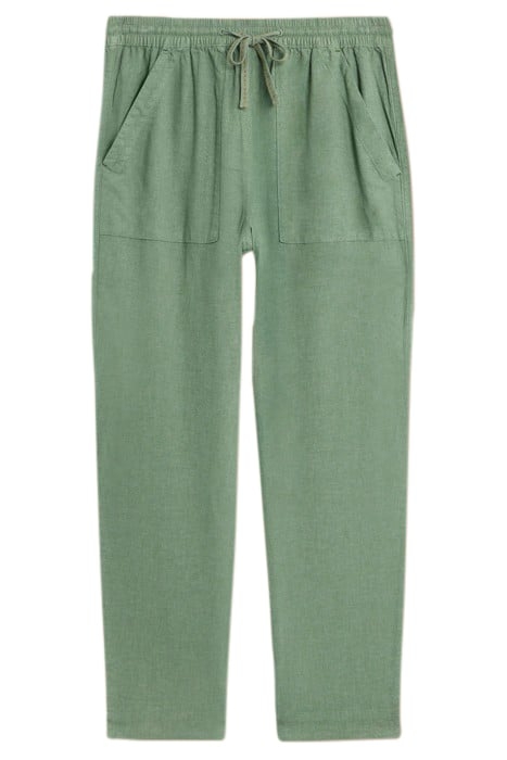 ELLE LINEN BLEND TROUSER MID GREEN 1
