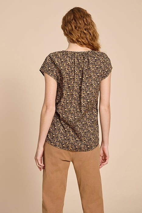 KERI COTTON TOP BLACK PRINTED 2