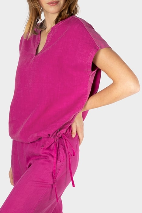 BLOUSE WOVEN CAP SLEEVES FESTIVAL FUCHSIA 7