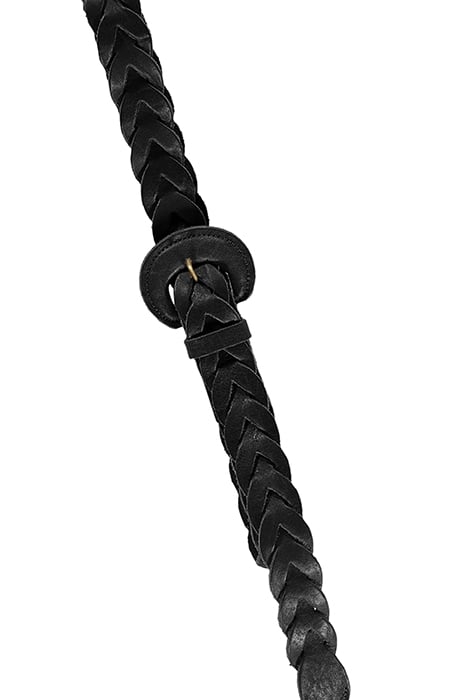 BRAIDED LEATHER BELT BLACK 2