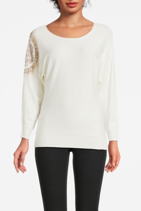 LESLIE LOGO BAT SLEE CREAM WHITE 1