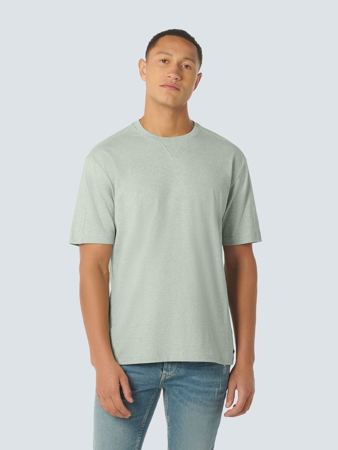 T-SHIRT CREWNECK MELANGE MINT 1