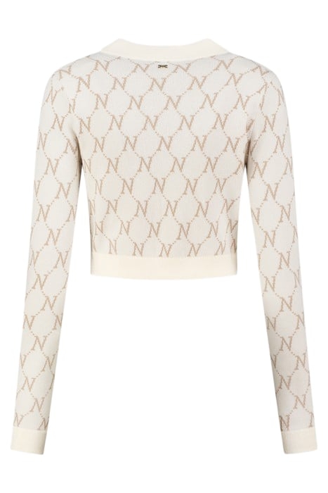 BRISBANE CARDIGAN PEARL/BLACK 2