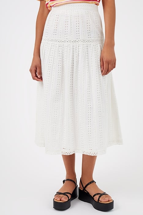SUMMER EMBROIDERY MIDI SKIRT WHITE 1