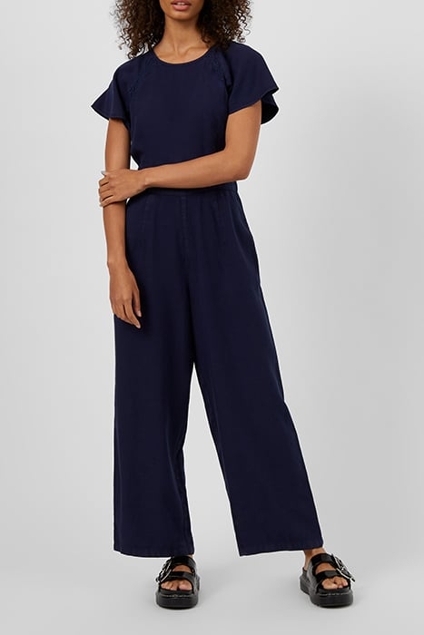 SIMPLE LYOCELL SSLV JUMPSUIT BLUE 1
