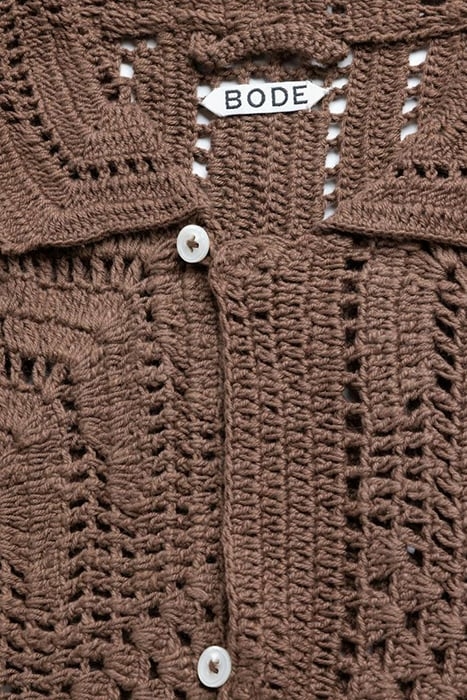 BODE – OVERDYE CROCHET SHIRT BROWN 5