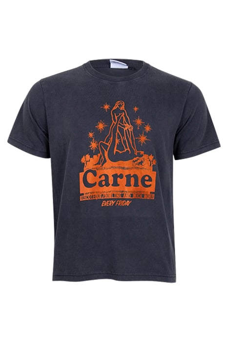 CARNE BOLLENTE – ROLLER COASTER T-SHIRT WASHED BLACK 1