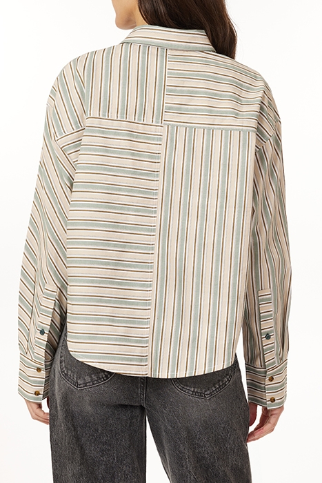 STRIPE CROP SHIRT DARK FOREST 2
