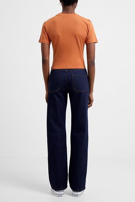 RALLIE COT ELAS SS CREW TEE BROWN 3