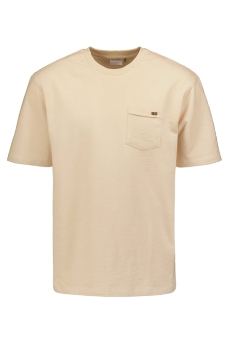 T-SHIRT CREWNECK SOLID JACQUARD SLUB CEMENT 4