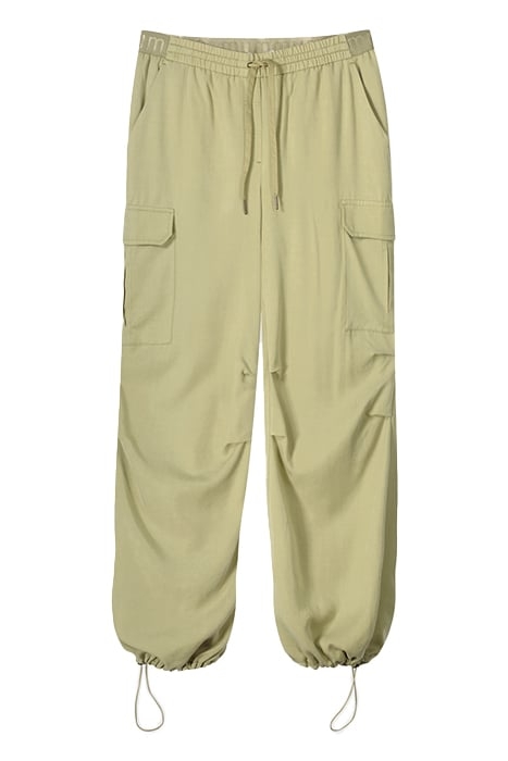 TROUSERS CARGO TENCEL GREEN LENTIL 3