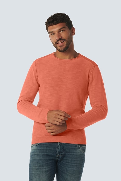 PULLOVER CREWNECK GARMENT DYED + STONE WASHED MELON 1