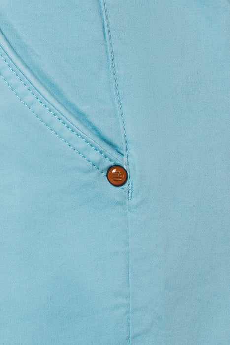 SHORT CHINO GARMENT DYED TWILL STRETCH AQUA 7