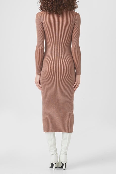 MARI PLEATED CARDIGAN BROWN 2