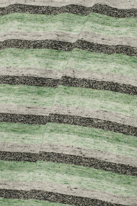 T-SHIRT CREWNECK MELANGE STRIPES GREEN 7