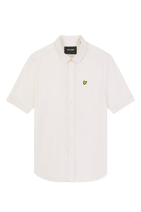 TEXTURED STRIPE SHORT SLEEVE SHIRT CHALK 4