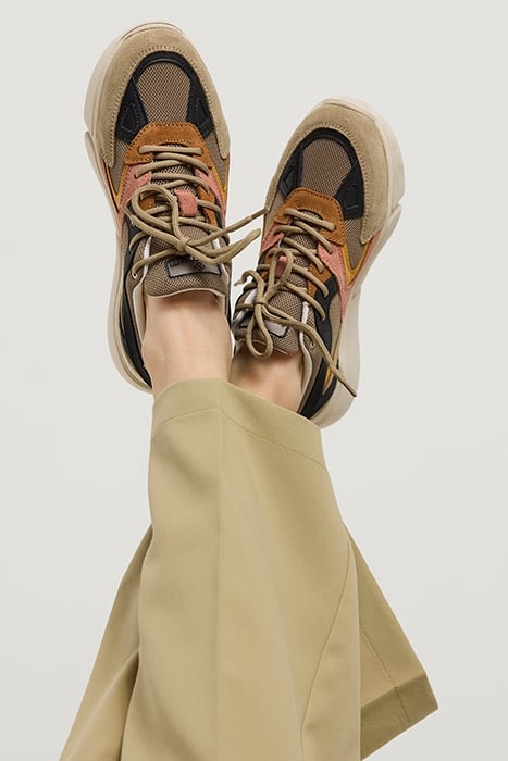 SNEAKER COMBI MATERIAL GREEN LENTIL 2