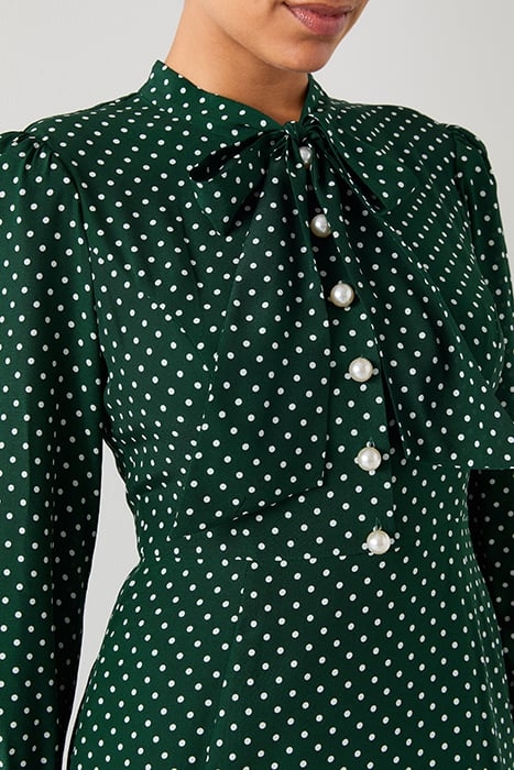 MORTIMER TIE MIDI DRESS GREEN 5