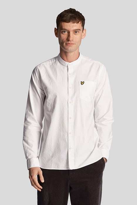 OXFORD GRANDAD SHIRT WHITE 1