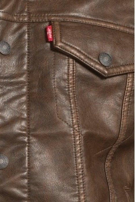 LSE LEATHER & BIKER JACKET BROWN 5