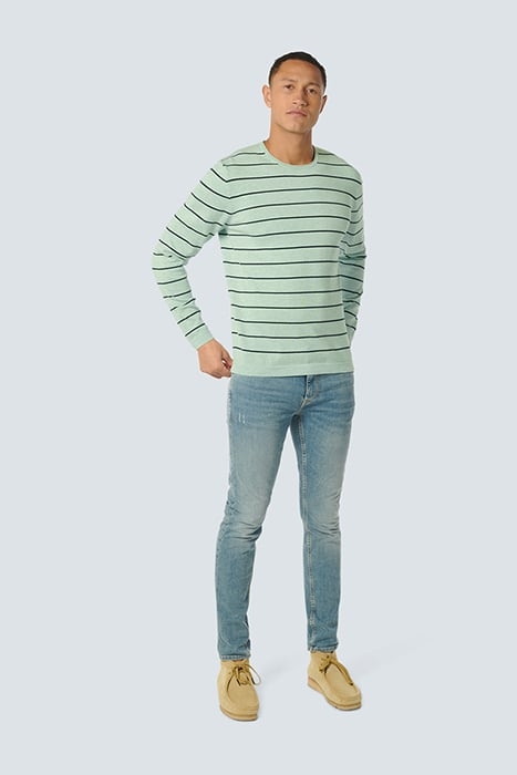 PULLOVER CREWNECK STRIPE MINT 3