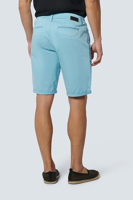SHORT CHINO GARMENT DYED TWILL STRETCH AQUA 2