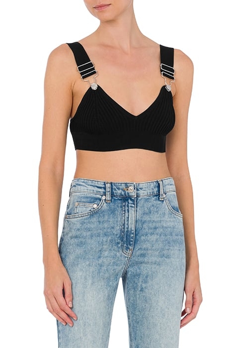 CROP TOP WITH STRAPS BLACK 1