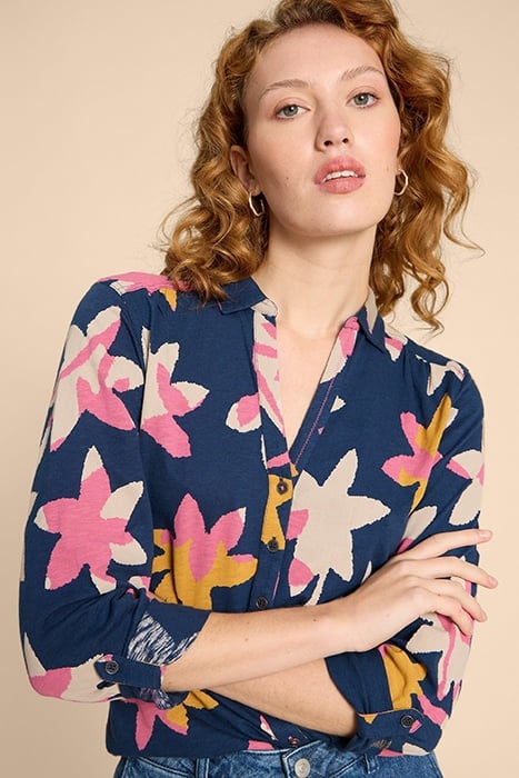 ANNIE JERSEY SHIRT NAVY PRINT 5