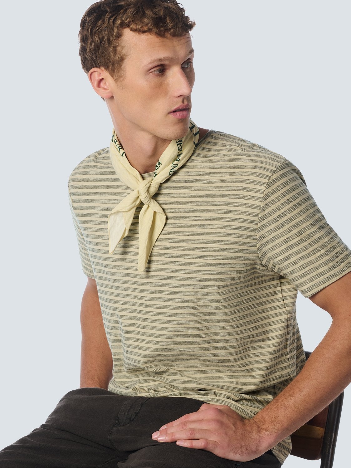 T-SHIRT CREWNECK STRIPES CEMENT 6