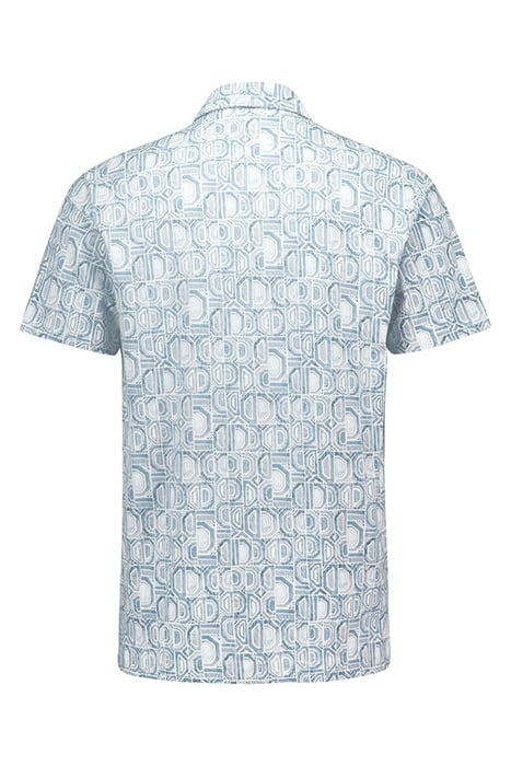 SHIRT SHORT SLEEVE JERSEY ALLOVER PRINTED JERSEY AQUA 2