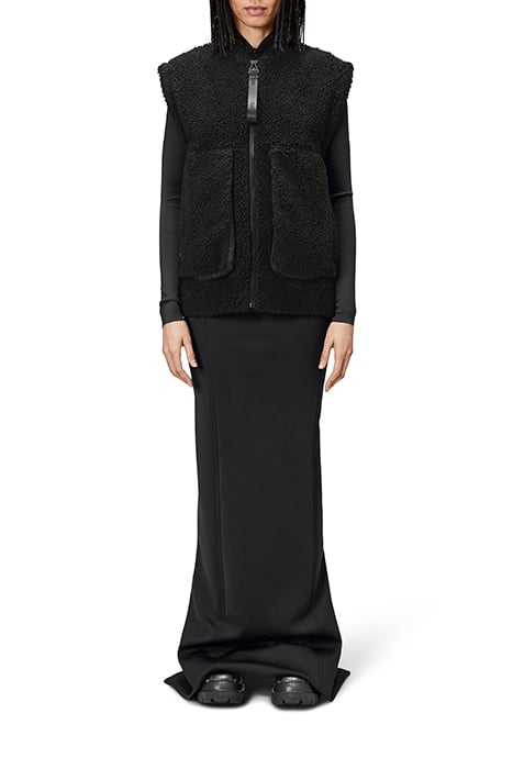 UNISEX KOFU FLEECE BOMBER VEST T1 BLACK 2