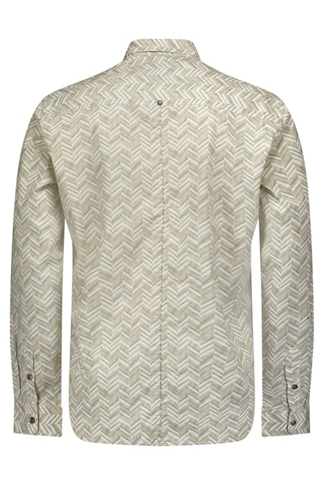 SHIRT STRETCH ALLOVER PRINTED CREAM 4