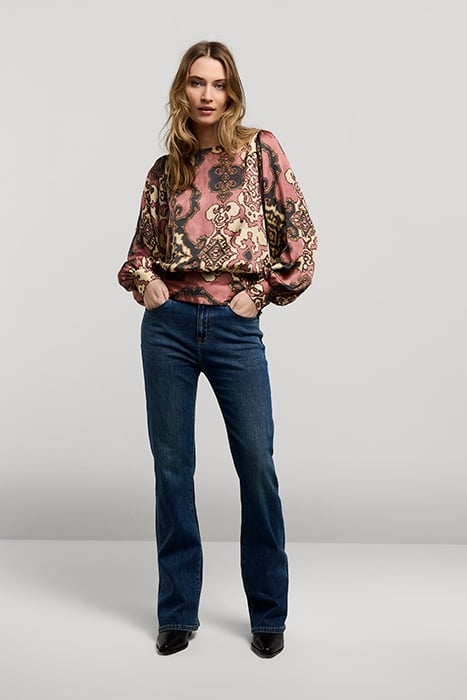 TOP LONG SLEEVES ORNAMENT PRINT ANTIQUE PINK 1