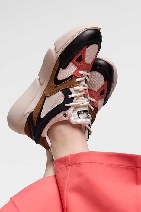 SNEAKER COMBI MATERIAL BRIGHT CORAL 6