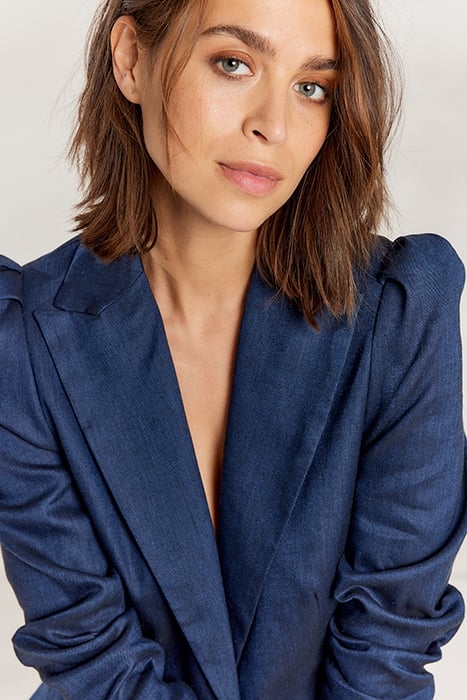 BLAZER LINEN BLEND NIGHT SKY 4