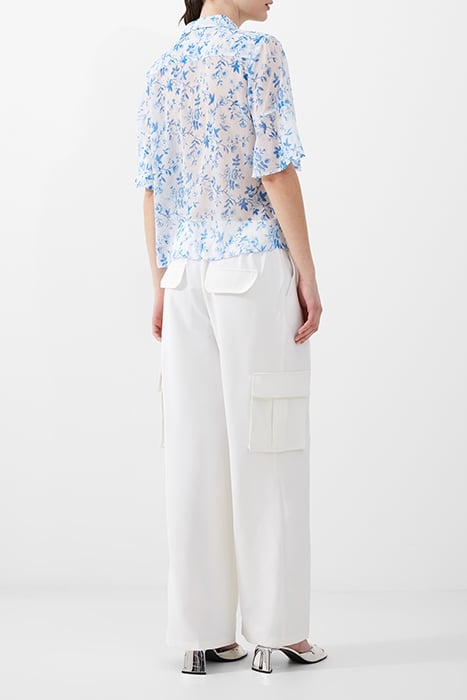 CATRINA HALLIE CRINKLE TOP SUMMER WHITE/BLUE 3