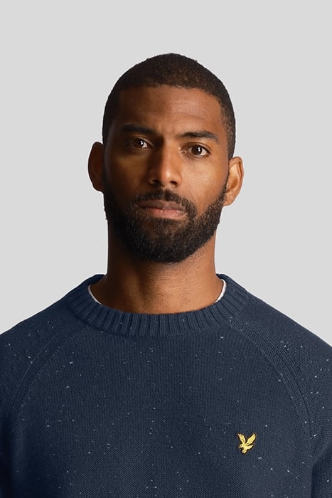 RAGLAN DONEGAL CREW NECK MUDDY NAVY 5