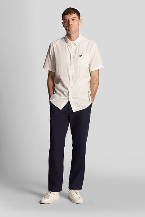 TEXTURED STRIPE SHORT SLEEVE SHIRT CHALK 3