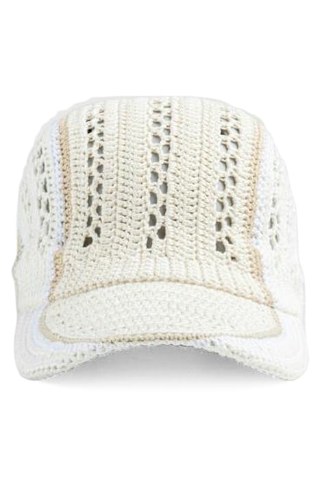 SSU – UNISEX CROCHET BASEBALL CAP ANGEL IVORY 1