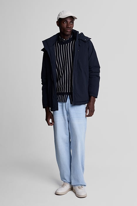 VERTICAL STRIPE CREW NECK JUMPER DARK NAVY 4