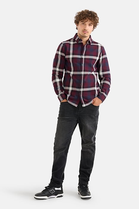 MA-SBBRIGHT CHECK SHIRT DARKPURPLE 2