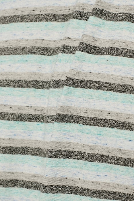 T-SHIRT CREWNECK MELANGE STRIPES AQUA 7