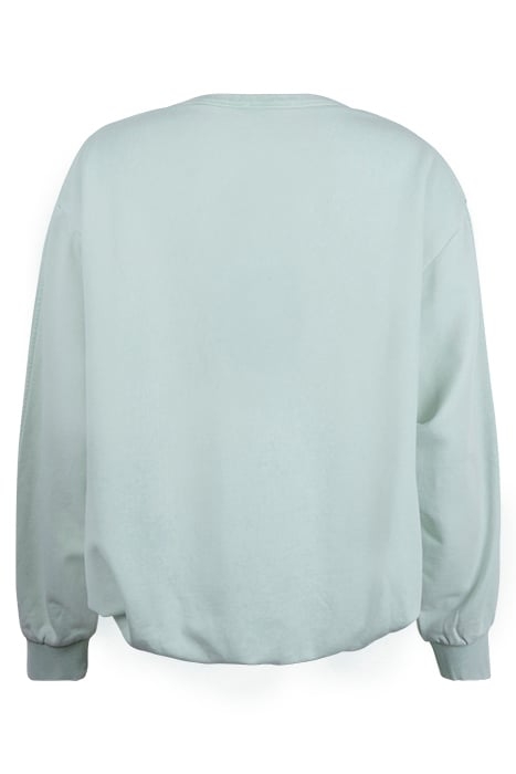 OVERSIZED ELASTICATED HEM SWEATER GOSSAMER GREEN 2